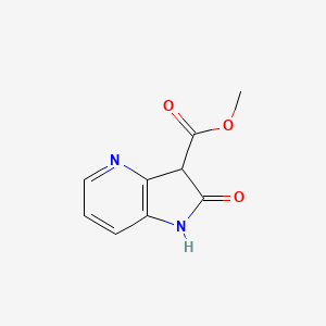 Methyl 2-oxo-2,3-dihydro-1H-pyrrolo[3,2-b]pyridine-3-carboxylate chemical structure (CAS 1356542-85-2)