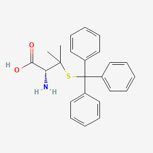 (R)-2-Amino-3-methyl-3-(tritylthio)butanoic acid chemical structure (CAS 135681-66-2)