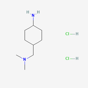 trans-4-((Dimethylamino)methyl)cyclohexanamine dihydrochloride chemical structure (CAS 1356954-01-2)