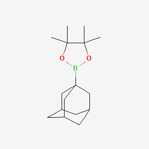 2-(Adamantan-1-yl)-4,4,5,5-tetramethyl-1,3,2-dioxaborolane chemical structure (CAS 1357000-33-9)