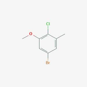 5-Bromo-2-chloro-1-methoxy-3-methylbenzene chemical structure (CAS 1357103-74-2)