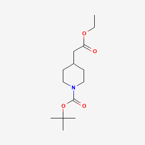 tert-Butyl 4-(2-ethoxy-2-oxoethyl)piperidine-1-carboxylate chemical structure (CAS 135716-09-5)