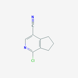 1-Chloro-6,7-dihydro-5H-cyclopenta[c]pyridine-4-carbonitrile chemical structure (CAS 1357185-62-6)