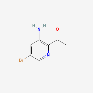 1-(3-Amino-5-bromopyridin-2-yl)ethanone chemical structure (CAS 1357259-50-7)