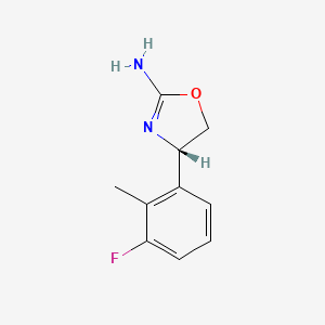 (S)-4-(3-Fluoro-2-methylphenyl)-4,5-dihydrooxazol-2-amine chemical structure (CAS 1357266-05-7)