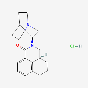 (S)-2-((S)-Quinuclidin-3-yl)-2,3,3a,4,5,6-hexahydro-1H-benzo[de]isoquinolin-1-one hydrochloride chemical structure (CAS 135729-62-3)