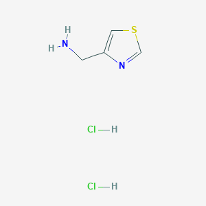 Thiazol-4-ylmethanamine dihydrochloride chemical structure (CAS 1357352-51-2)