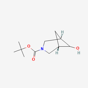 tert-Butyl (6-exo)-6-hydroxy-3-azabicyclo[3.1.1]heptane-3-carboxylate chemical structure (CAS 1357353-36-6)