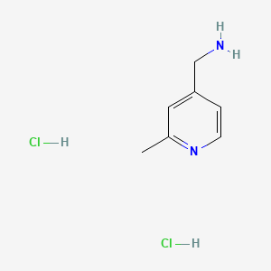(2-Methylpyridin-4-yl)methanamine dihydrochloride chemical structure (CAS 1357353-58-2)