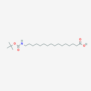 16-((tert-Butoxycarbonyl)amino)hexadecanoic acid chemical structure (CAS 135747-73-8)