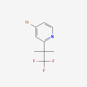 4-Bromo-2-(1,1,1-trifluoro-2-methylpropan-2-yl)pyridine chemical structure (CAS 1357476-67-5)