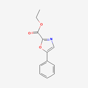 Ethyl 5-phenyloxazole-2-carboxylate chemical structure (CAS 13575-16-1)