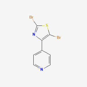 2,5-Dibromo-4-(pyridin-4-yl)thiazole chemical structure (CAS 1357580-36-9)
