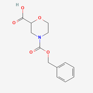N-Cbz-2-morpholinecarboxylic Acid chemical structure (CAS 135782-21-7)