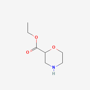 Ethyl morpholine-2-carboxylate chemical structure (CAS 135782-25-1)