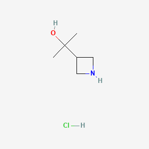 2-(Azetidin-3-yl)propan-2-ol hydrochloride chemical structure (CAS 1357923-33-1)