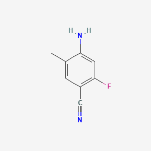 4-Amino-2-fluoro-5-methylbenzonitrile chemical structure (CAS 1357942-79-0)