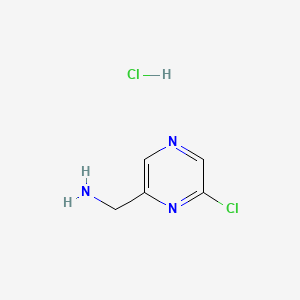 (6-Chloropyrazin-2-yl)methanamine hydrochloride chemical structure (CAS 1357945-24-4)