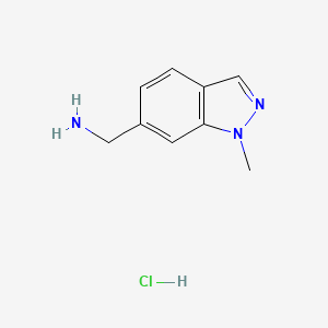 (1-Methyl-1H-indazol-6-yl)methanamine hydrochloride chemical structure (CAS 1357945-57-3)