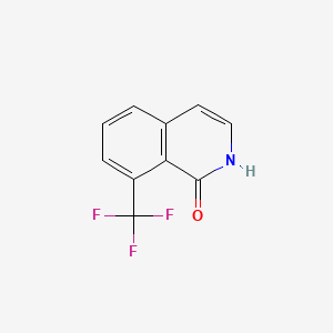 8-(Trifluoromethyl)isoquinolin-1-ol chemical structure (CAS 1357945-74-4)