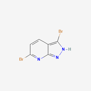 3,6-Dibromo-1H-pyrazolo[3,4-b]pyridine chemical structure (CAS 1357945-93-7)