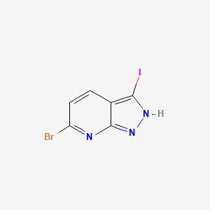6-Bromo-3-iodo-1H-pyrazolo[3,4-b]pyridine chemical structure (CAS 1357946-55-4)