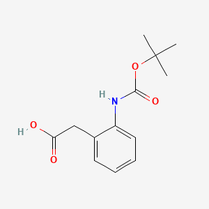 2-(2-((tert-Butoxycarbonyl)amino)phenyl)acetic acid chemical structure (CAS 135807-51-1)