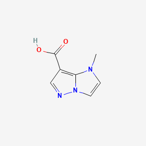1-Methyl-1H-imidazo[1,2-b]pyrazole-7-carboxylic acid chemical structure (CAS 135830-16-9)