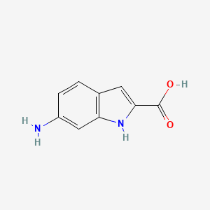 6-Amino-1H-indole-2-carboxylic acid chemical structure (CAS 135855-63-9)