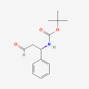Boc-(S)-3-Amino-3-phenylpropanal chemical structure (CAS 135865-78-0)