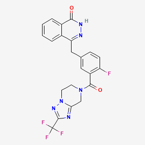 4-(4-Fluoro-3-(2-(trifluoromethyl)-5,6,7,8-tetrahydro-[1,2,4]triazolo[1,5-a]pyrazine-7-carbonyl)benzyl)phthalazin-1(2H)-one chemical structure (CAS 1358715-18-0)