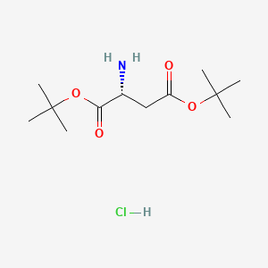 (R)-Di-tert-butyl 2-aminosuccinate hydrochloride chemical structure (CAS 135904-71-1)