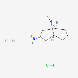 Endo-9-Methyl-9-azabicyclo[3.3.1]nonan-3-amine dihydrochloride chemical structure (CAS 135906-03-5)