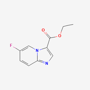 Ethyl 6-fluoroimidazo[1,2-a]pyridine-3-carboxylate chemical structure (CAS 1359655-87-0)