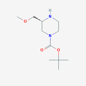 (R)-tert-Butyl 3-(methoxymethyl)piperazine-1-carboxylate chemical structure (CAS 1359658-32-4)