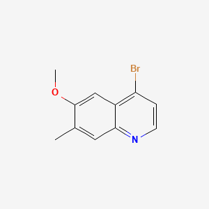 4-Bromo-6-methoxy-7-methylquinoline chemical structure (CAS 1359703-75-5)
