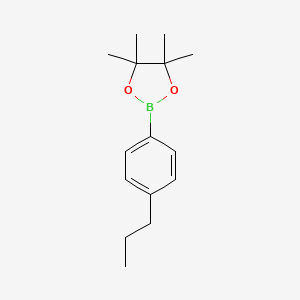4,4,5,5-Tetramethyl-2-(4-propylphenyl)-1,3,2-dioxaborolane chemical structure (CAS 1359844-00-0)