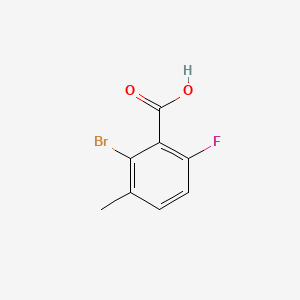 2-Bromo-6-fluoro-3-methylbenzoic acid chemical structure (CAS 1359857-60-5)