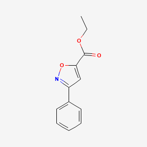 Ethyl 3-phenylisoxazole-5-carboxylate chemical structure (CAS 13599-24-1)