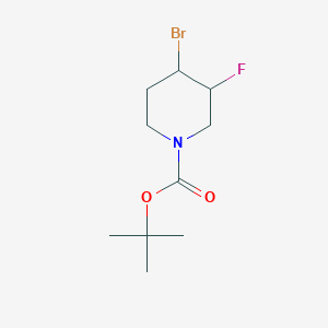 tert-Butyl 4-bromo-3-fluoropiperidine-1-carboxylate chemical structure (CAS 1359944-91-4)