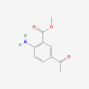 Methyl 5-acetyl-2-aminobenzoate chemical structure (CAS 1359968-30-1)
