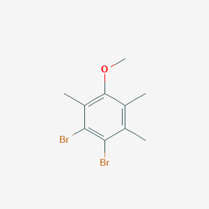 1,2-Dibromo-4-methoxy-3,5,6-trimethylbenzene chemical structure (CAS 1359986-20-1)