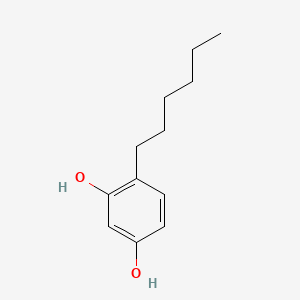 4-Hexylbenzene-1,3-diol chemical structure (CAS 136-77-6)