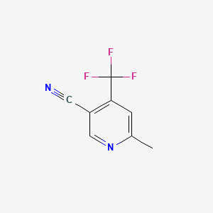 6-Methyl-4-(trifluoromethyl)nicotinonitrile chemical structure (CAS 13600-49-2)