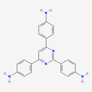 4,4',4''-(Pyrimidine-2,4,6-triyl)trianiline chemical structure (CAS 136009-19-3)