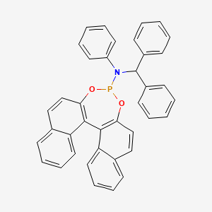 (11bR)-N-Benzhydryl-N-phenyldinaphtho[2,1-d:1',2'-f][1,3,2]dioxaphosphepin-4-amine chemical structure (CAS 1360145-10-3)