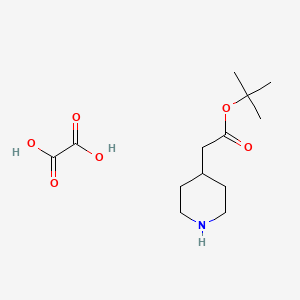 tert-Butyl 2-(piperidin-4-yl)acetate oxalate chemical structure (CAS 1360438-13-6)