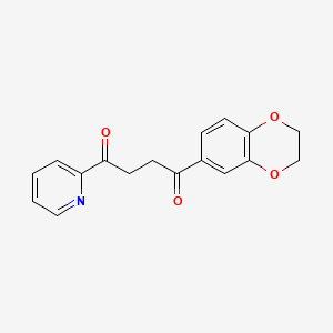 1-(2,3-Dihydrobenzo[b][1,4]dioxin-6-yl)-4-(pyridin-2-yl)butane-1,4-dione chemical structure (CAS 1360540-82-4)