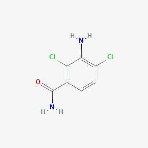 3-Amino-2,4-dichlorobenzamide chemical structure (CAS 1360623-95-5)