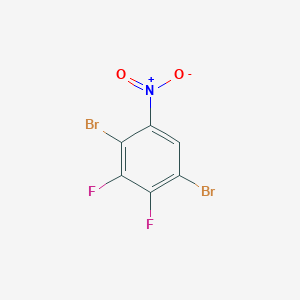 1,4-Dibromo-2,3-difluoro-5-nitrobenzene chemical structure (CAS 1360726-52-8)